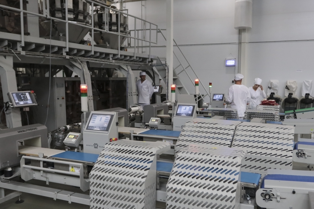 The packaging lines of the plant are equipped with high-tech AMATA equipment, in particular, multihead weighers, checkweighers and conveyor metal detectors